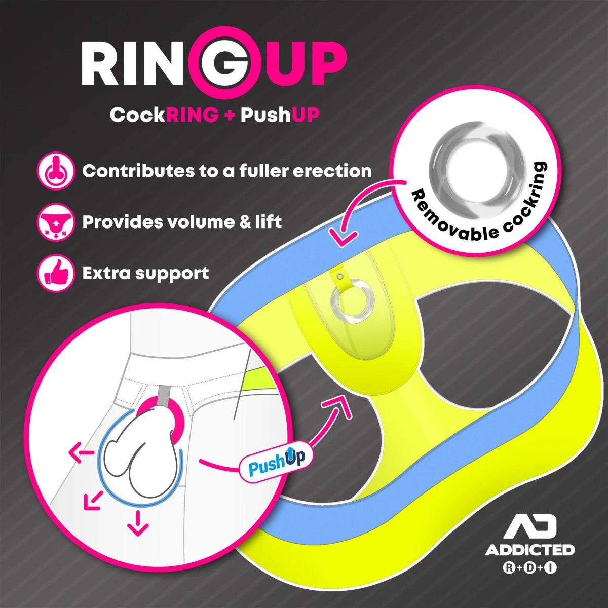 ADDICTED Ring Up Neon Mesh Brief Orange