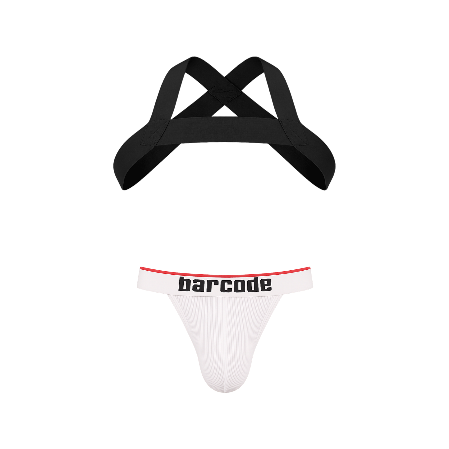 Barcode Berlin Multipack 1x Cosme Jockstrap White + Harness Matt Black