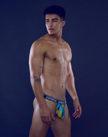 SUPAWEAR POW Thong Peacock